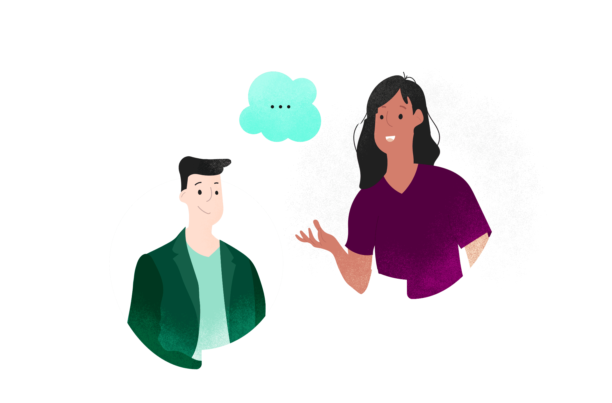 two people talking